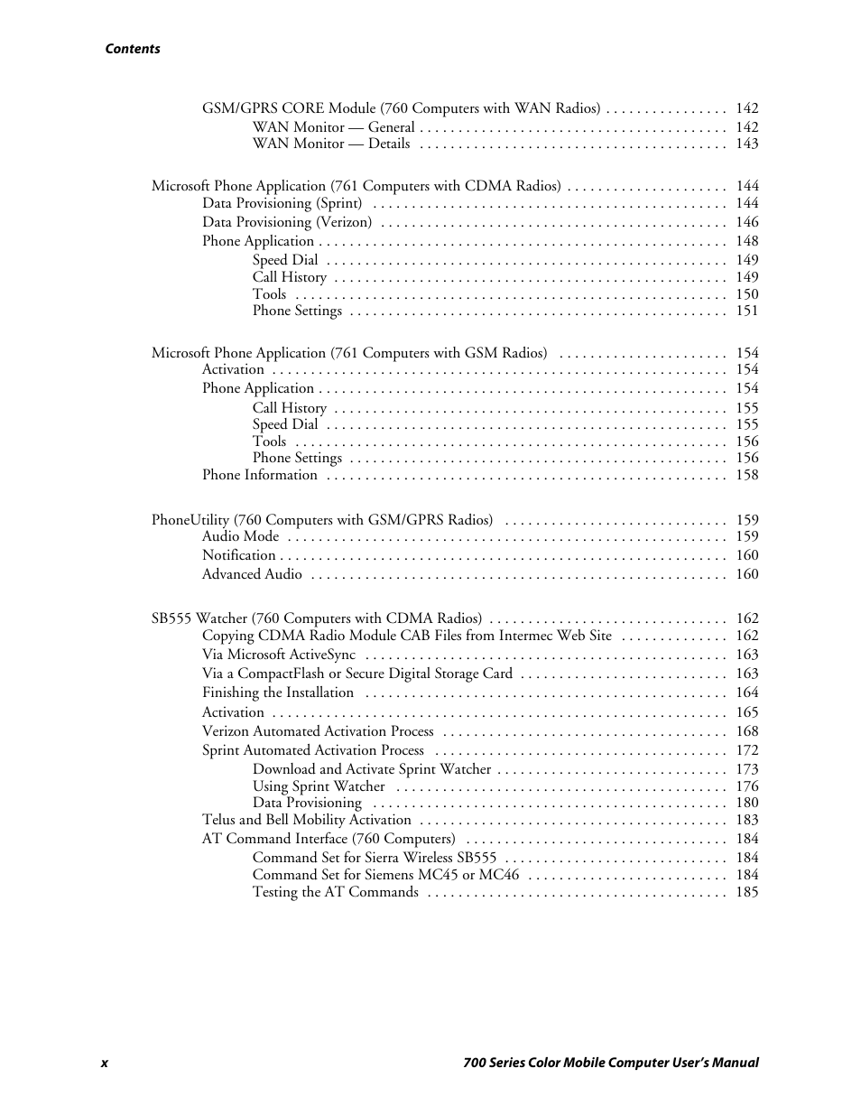 Intermec 700 User Manual | Page 10 / 452