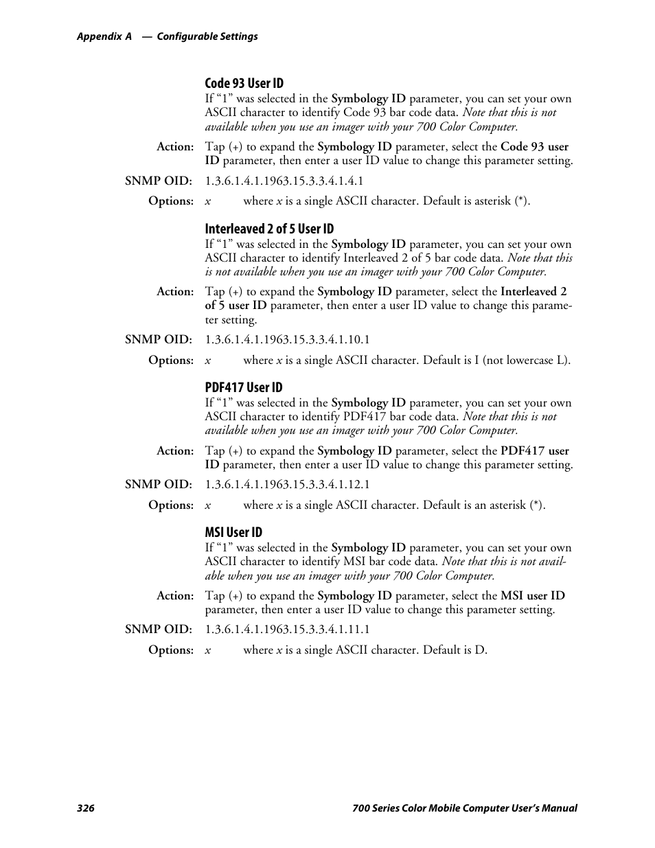 Intermec 700 User Manual | Page 350 / 452