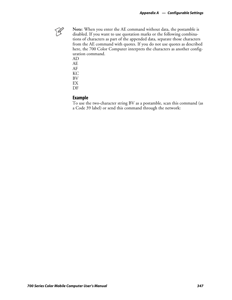 Example | Intermec 700 User Manual | Page 371 / 452