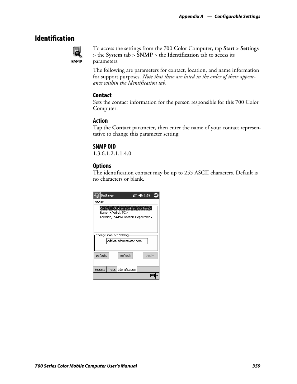 Identification | Intermec 700 User Manual | Page 383 / 452