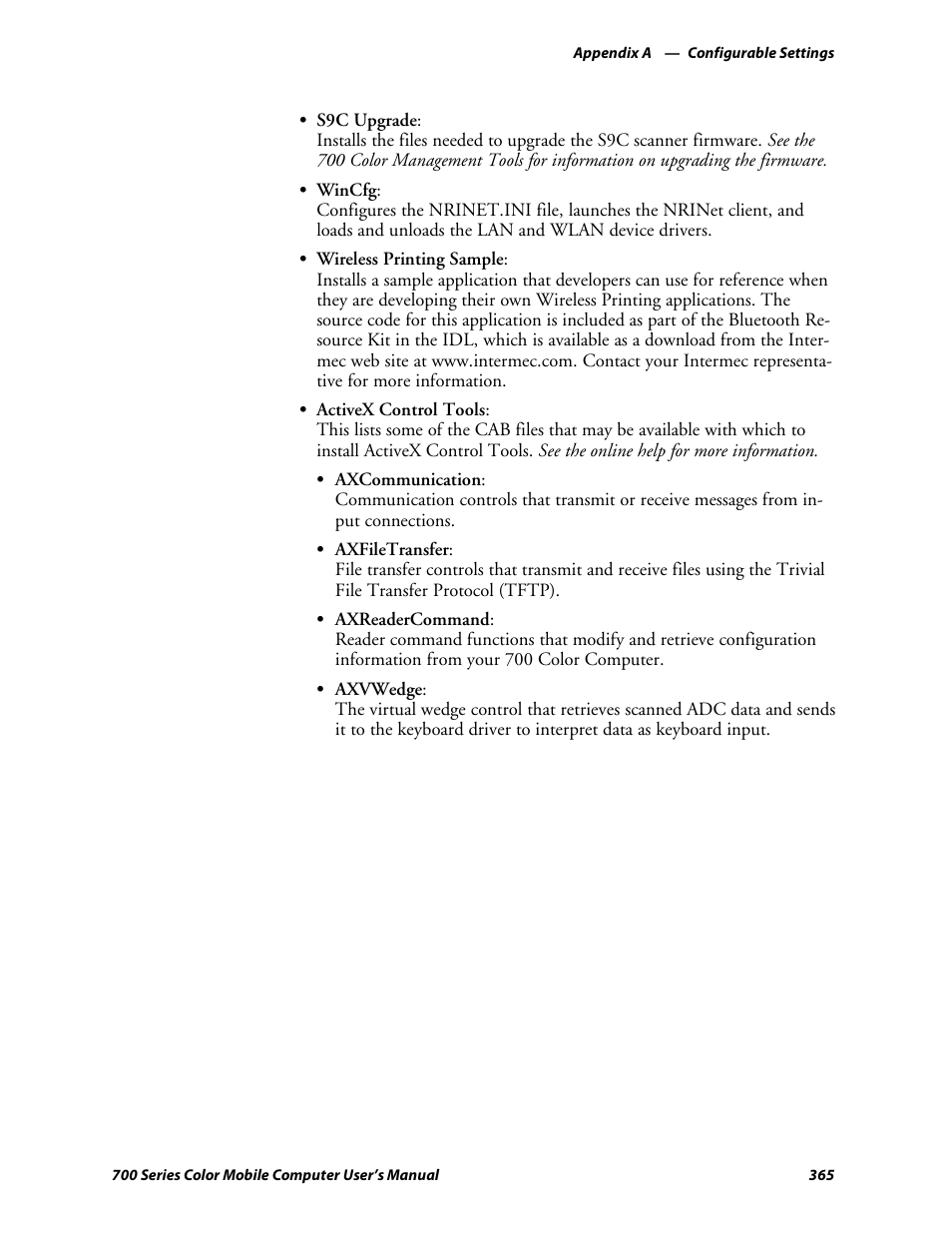 Intermec 700 User Manual | Page 389 / 452