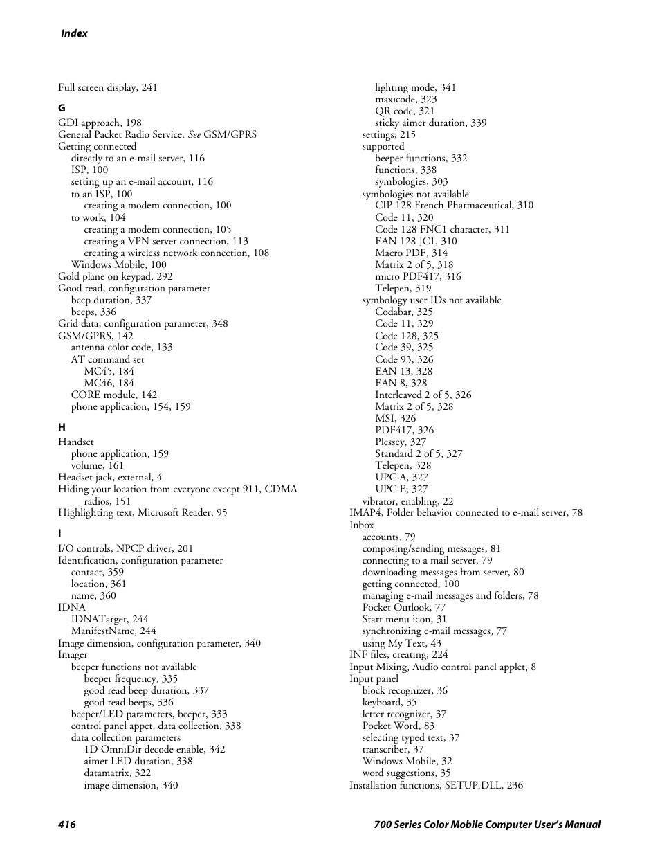 Intermec 700 User Manual | Page 440 / 452