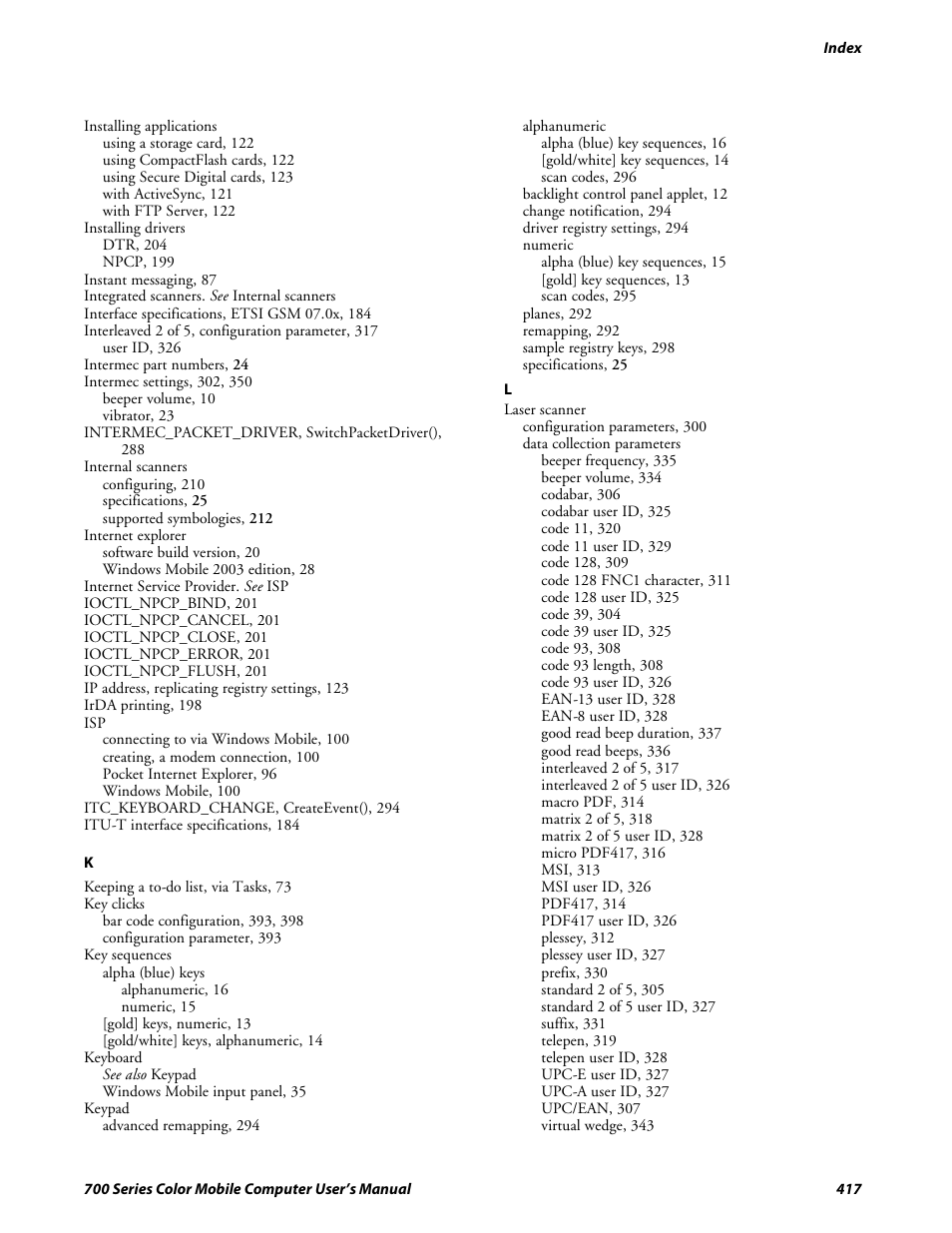 Intermec 700 User Manual | Page 441 / 452