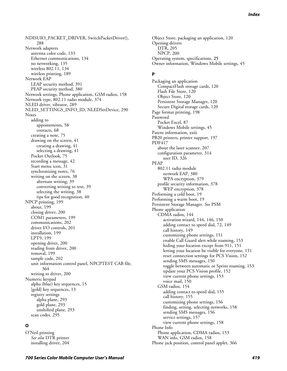 Intermec 700 User Manual | Page 443 / 452