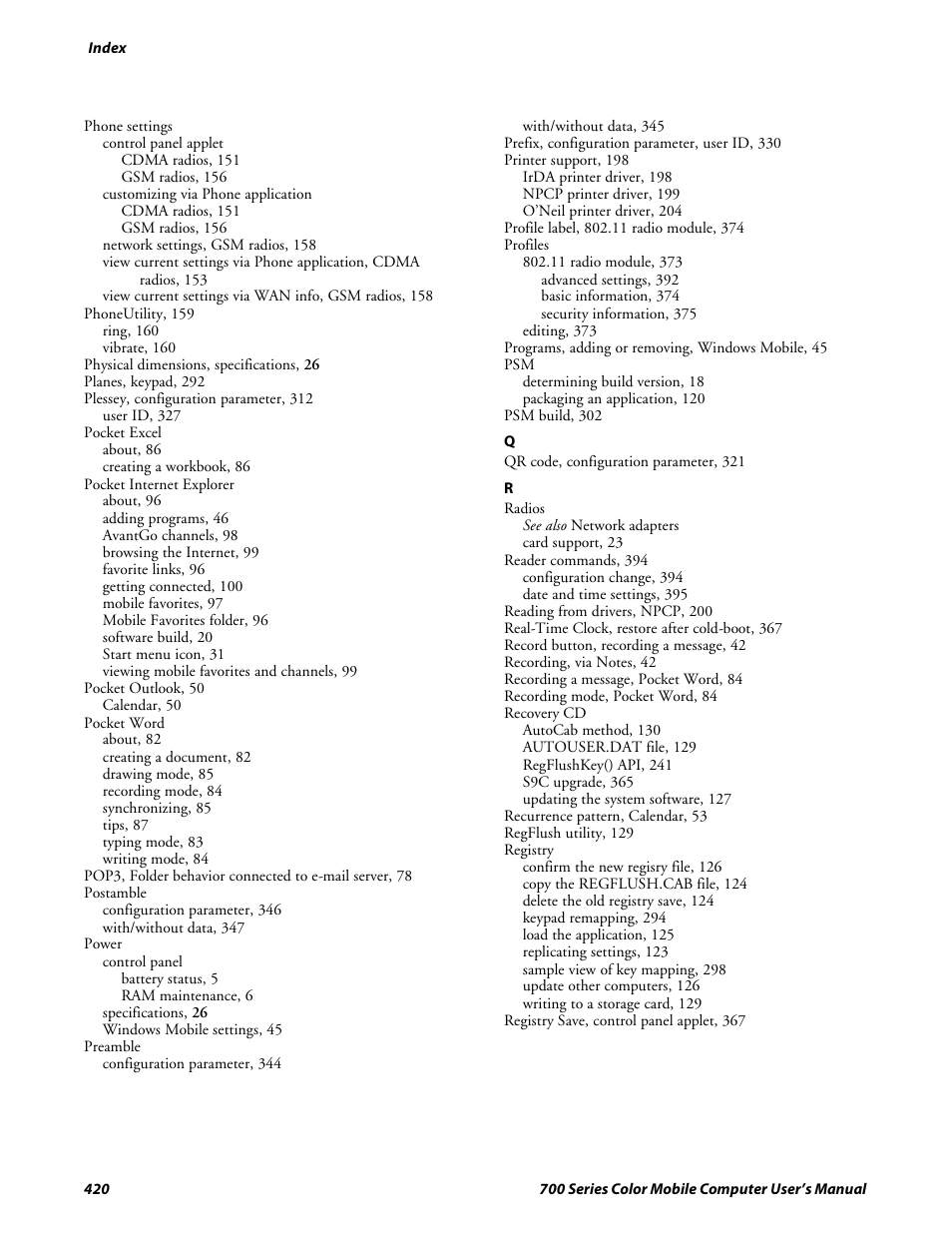 Intermec 700 User Manual | Page 444 / 452