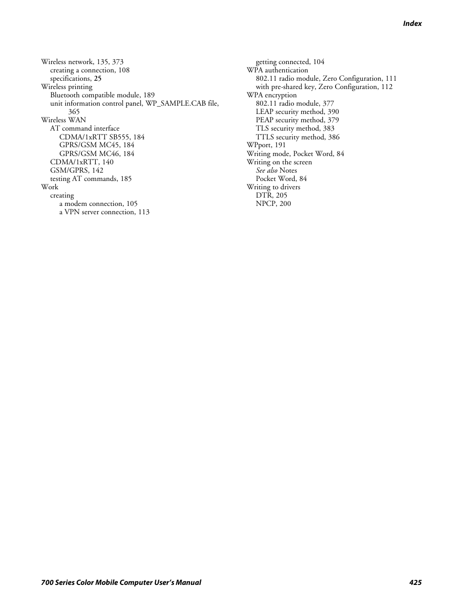 Intermec 700 User Manual | Page 449 / 452