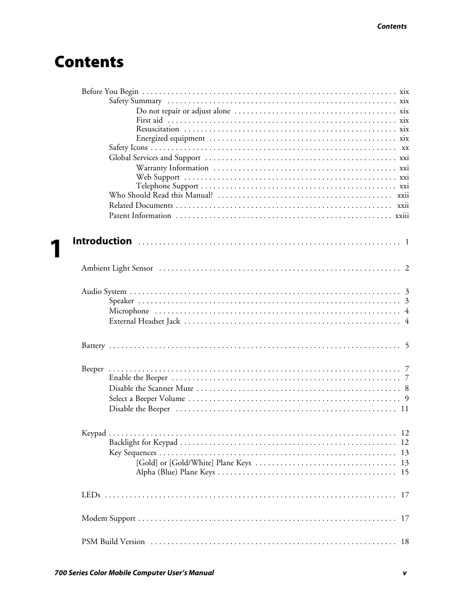 Intermec 700 User Manual | Page 5 / 452