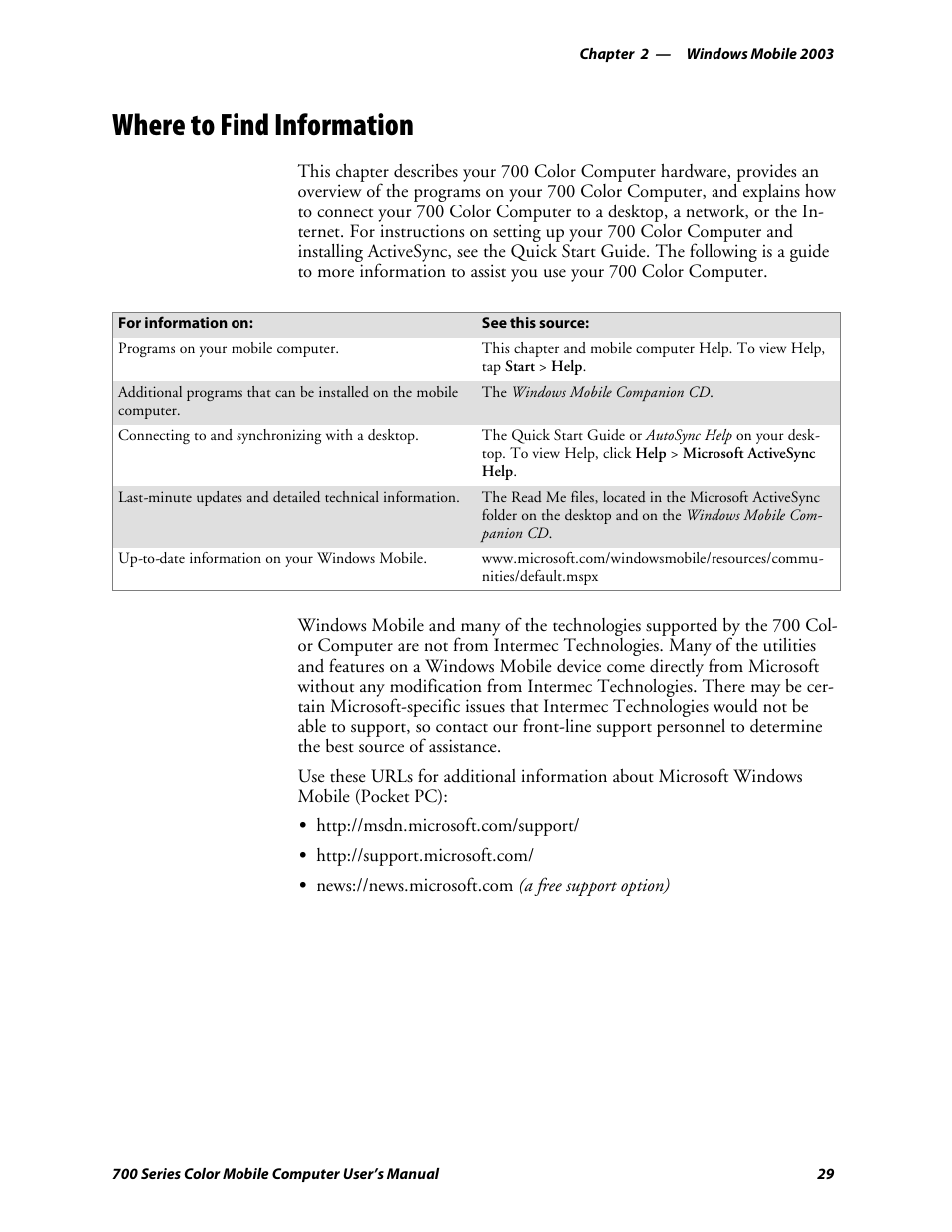 Where to find information | Intermec 700 User Manual | Page 53 / 452