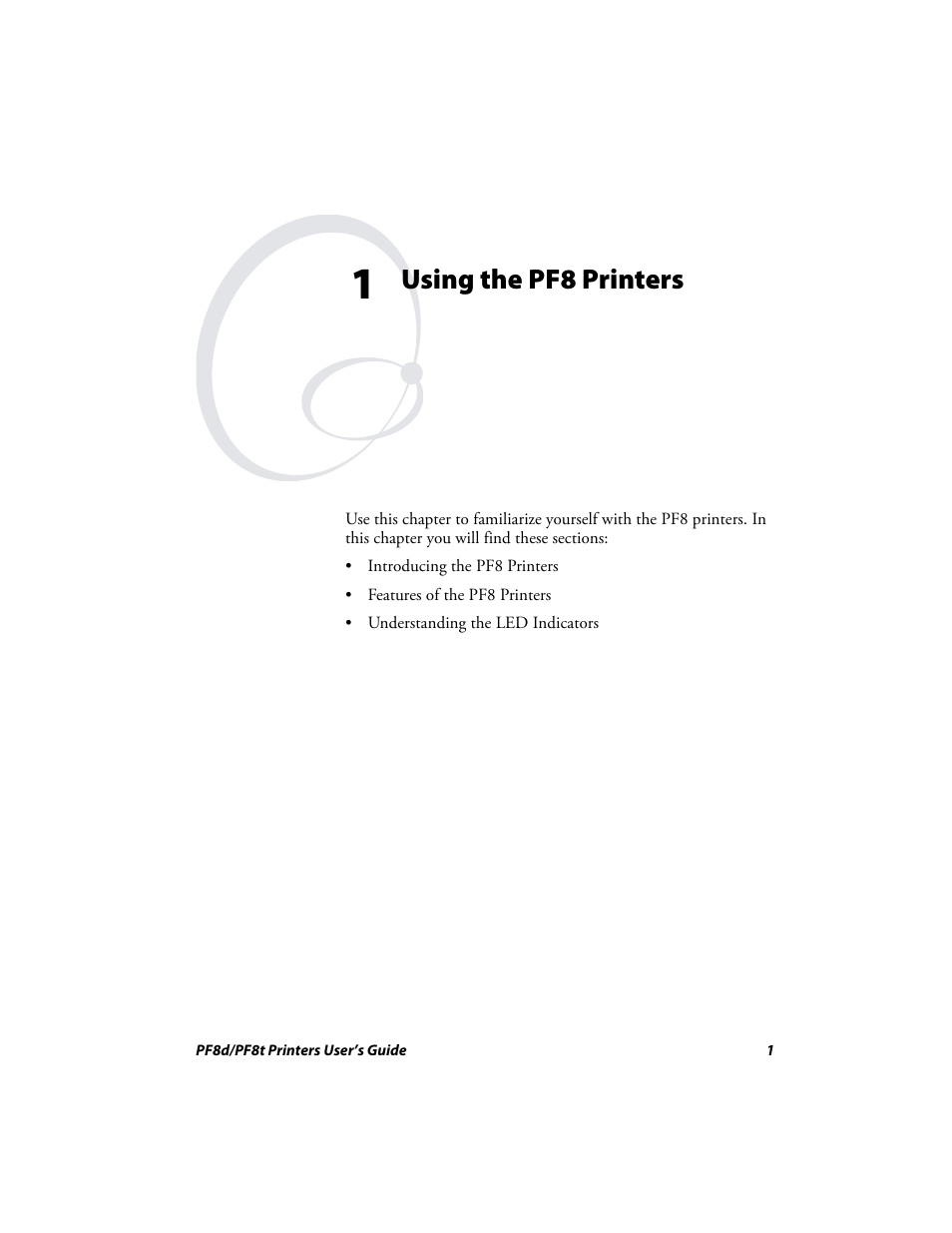 Using the pf8 printers | Intermec PF8T User Manual | Page 14 / 68