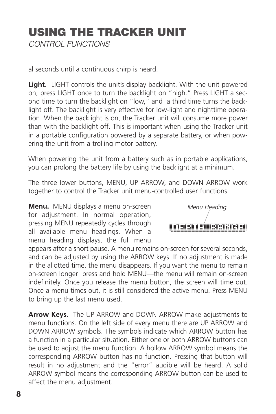 Using the tracker unit | Intermec TRACKER PRO 128 User Manual | Page 10 / 32