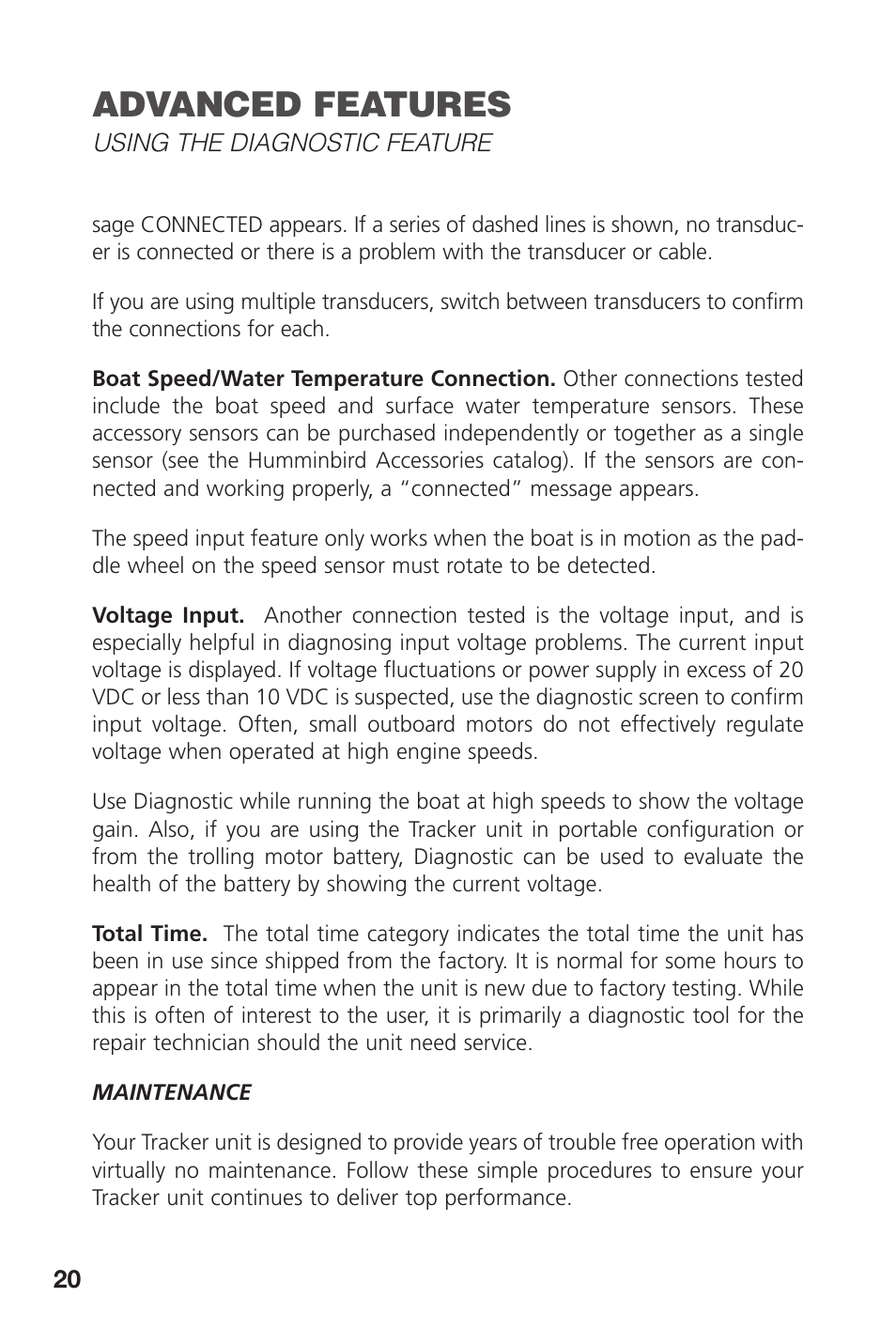 Advanced features | Intermec TRACKER PRO 128 User Manual | Page 22 / 32