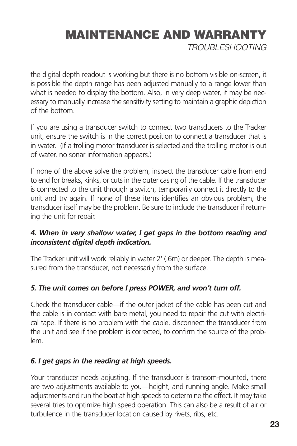Maintenance and warranty | Intermec TRACKER PRO 128 User Manual | Page 25 / 32