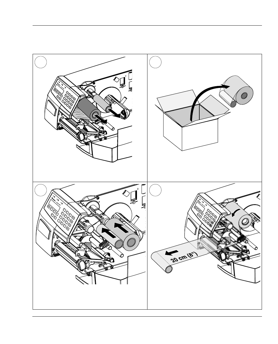 Ribbon load, cont | Intermec F4 User Manual | Page 32 / 83