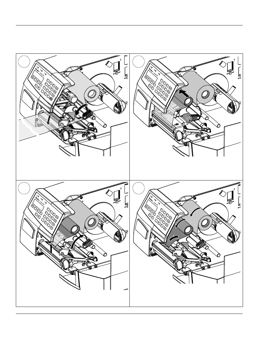 Ribbon load, cont | Intermec F4 User Manual | Page 33 / 83