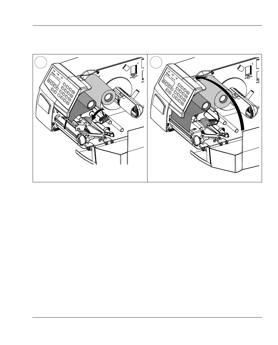 Ribbon load, cont | Intermec F4 User Manual | Page 34 / 83