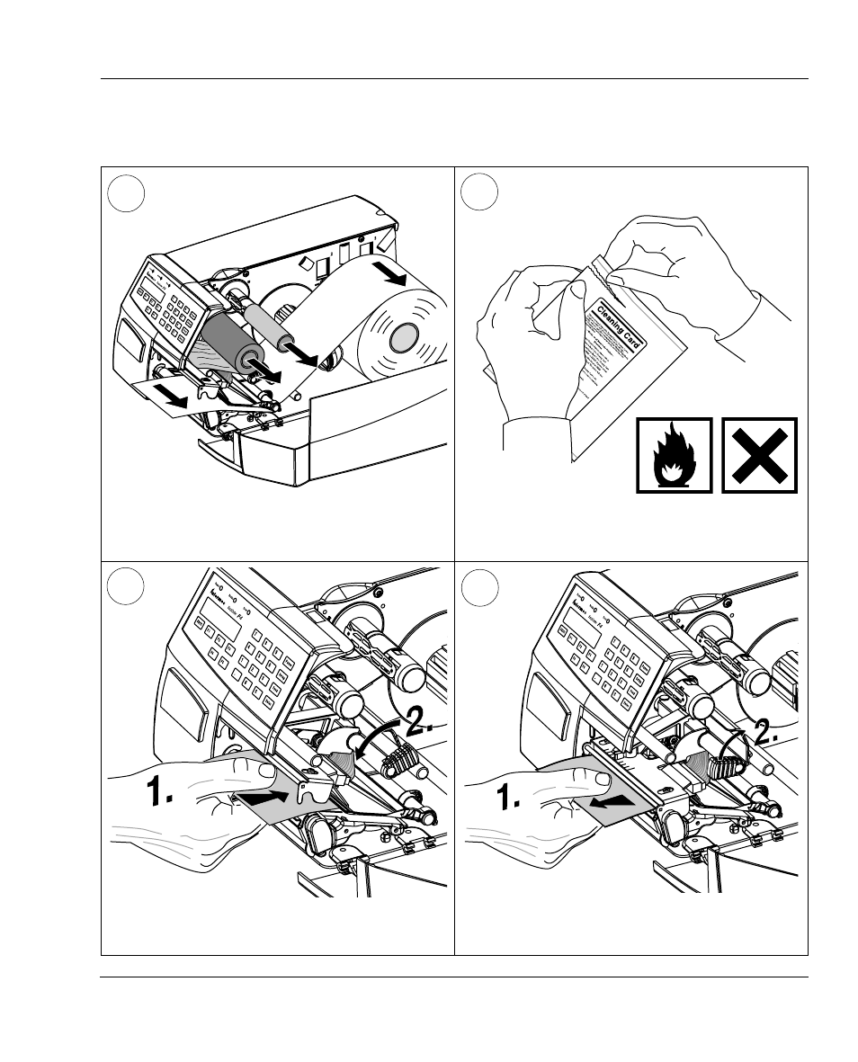 Printhead cleaning, cont | Intermec F4 User Manual | Page 52 / 83