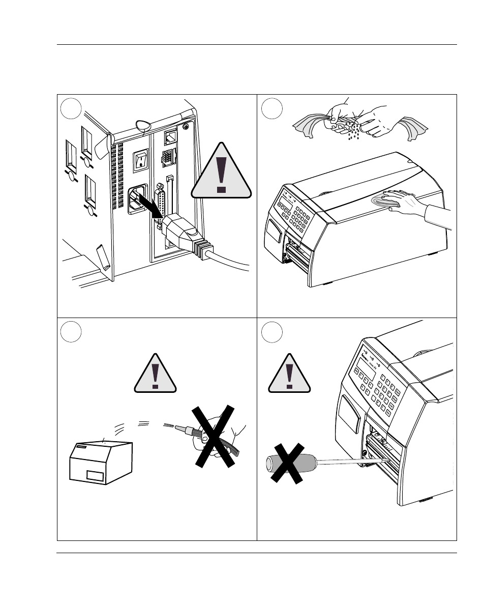 External cleaning | Intermec F4 User Manual | Page 54 / 83