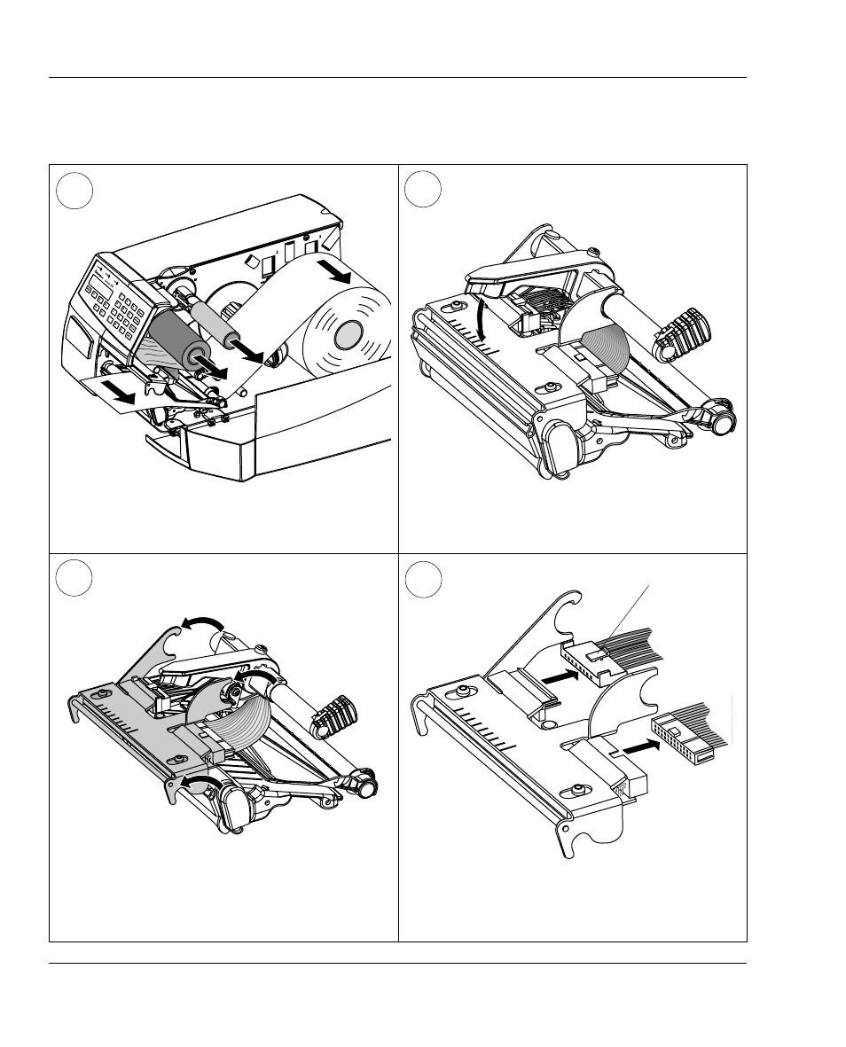 Printhead replacement, cont | Intermec F4 User Manual | Page 57 / 83