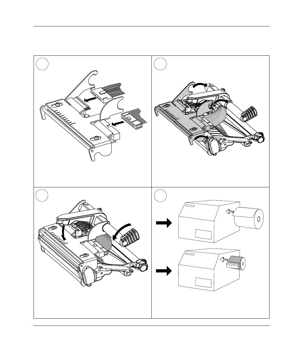 Printhead replacement, cont | Intermec F4 User Manual | Page 58 / 83