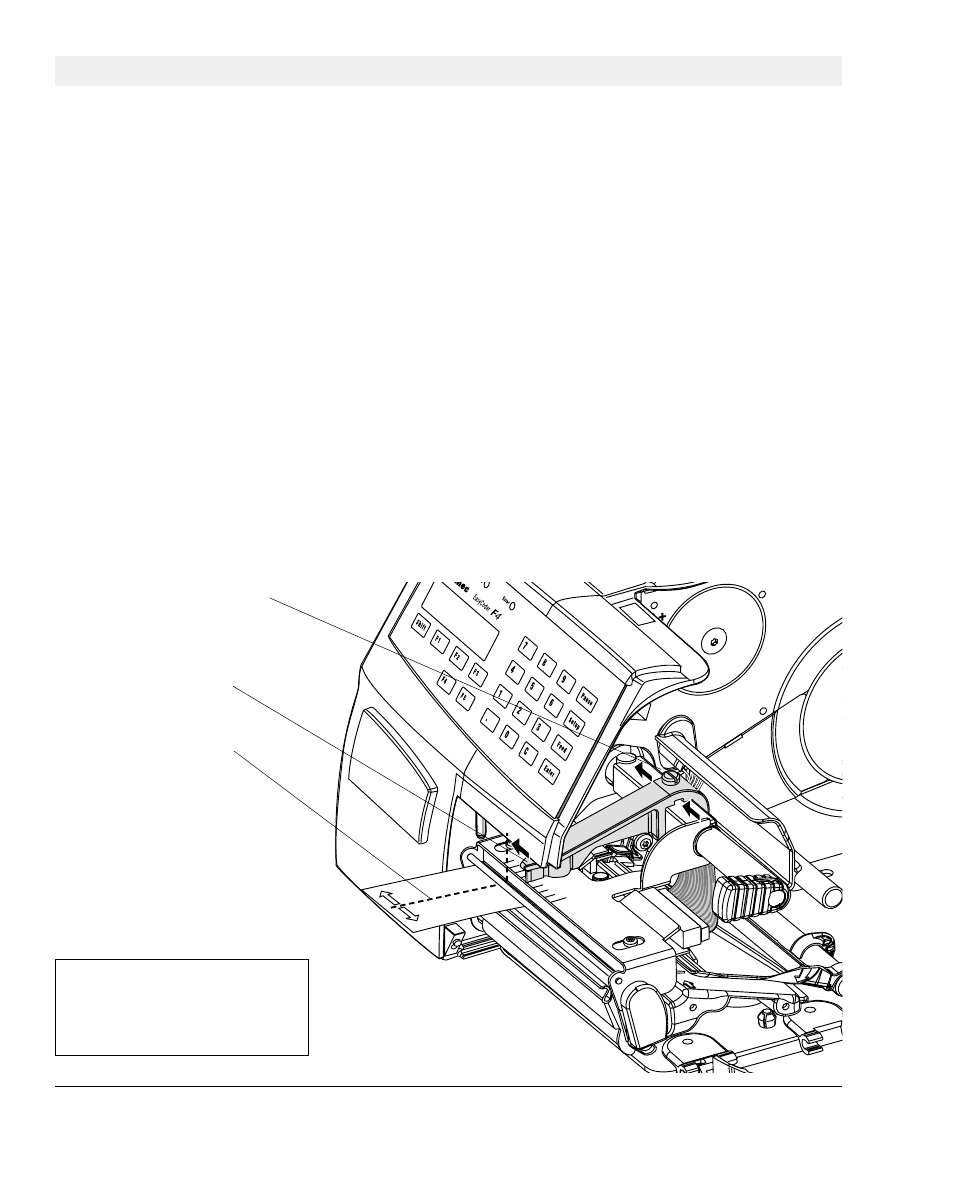 Adjustments, Narrow media adjsutment, Narrow media adjustment | Intermec F4 User Manual | Page 59 / 83