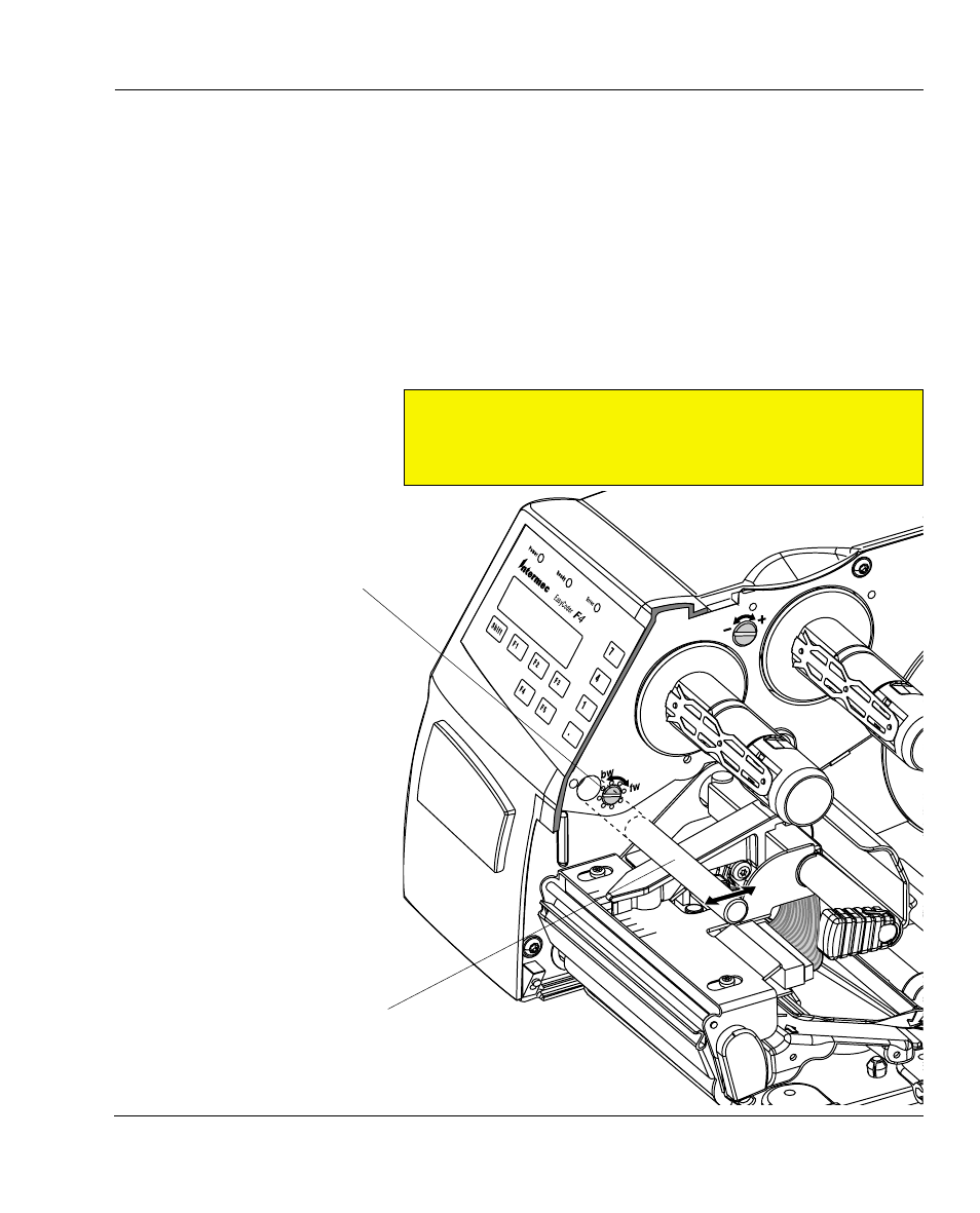 Ribbon break shaft | Intermec F4 User Manual | Page 62 / 83