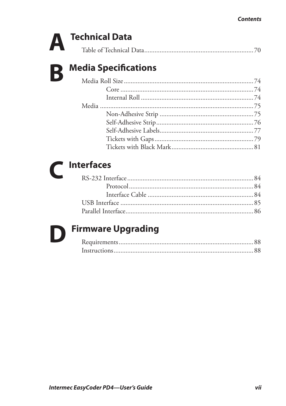 Intermec EASYCODER PD4 User Manual | Page 7 / 100