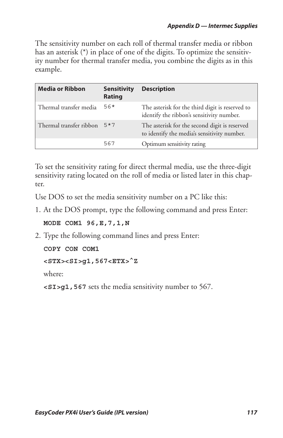 Intermec PX4I User Manual | Page 131 / 136