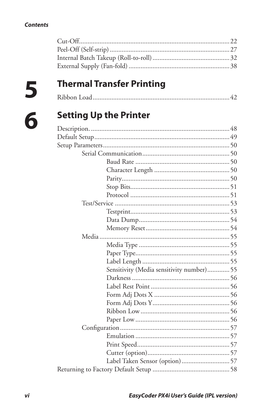 Intermec PX4I User Manual | Page 8 / 136