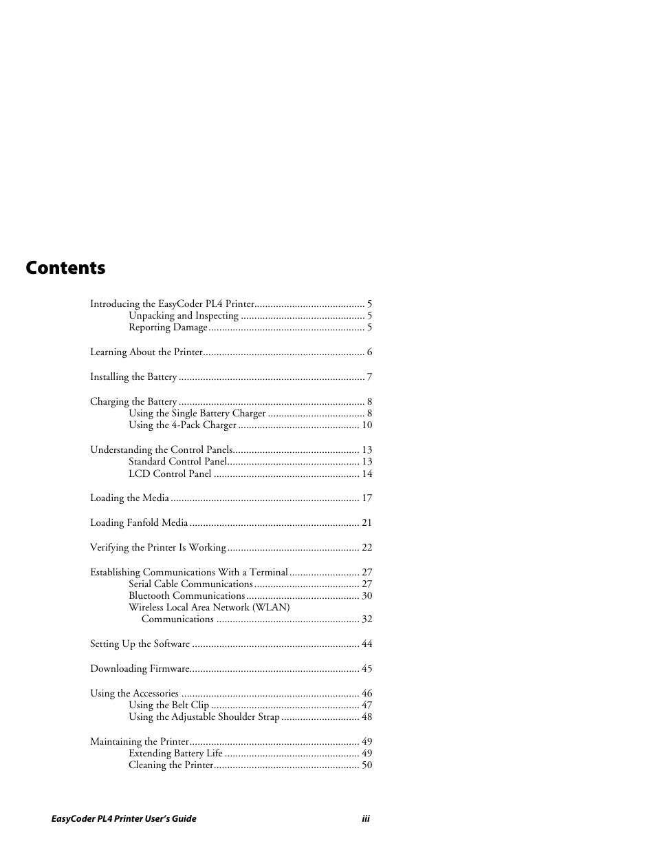 Intermec EASYCODER PL4 User Manual | Page 3 / 65