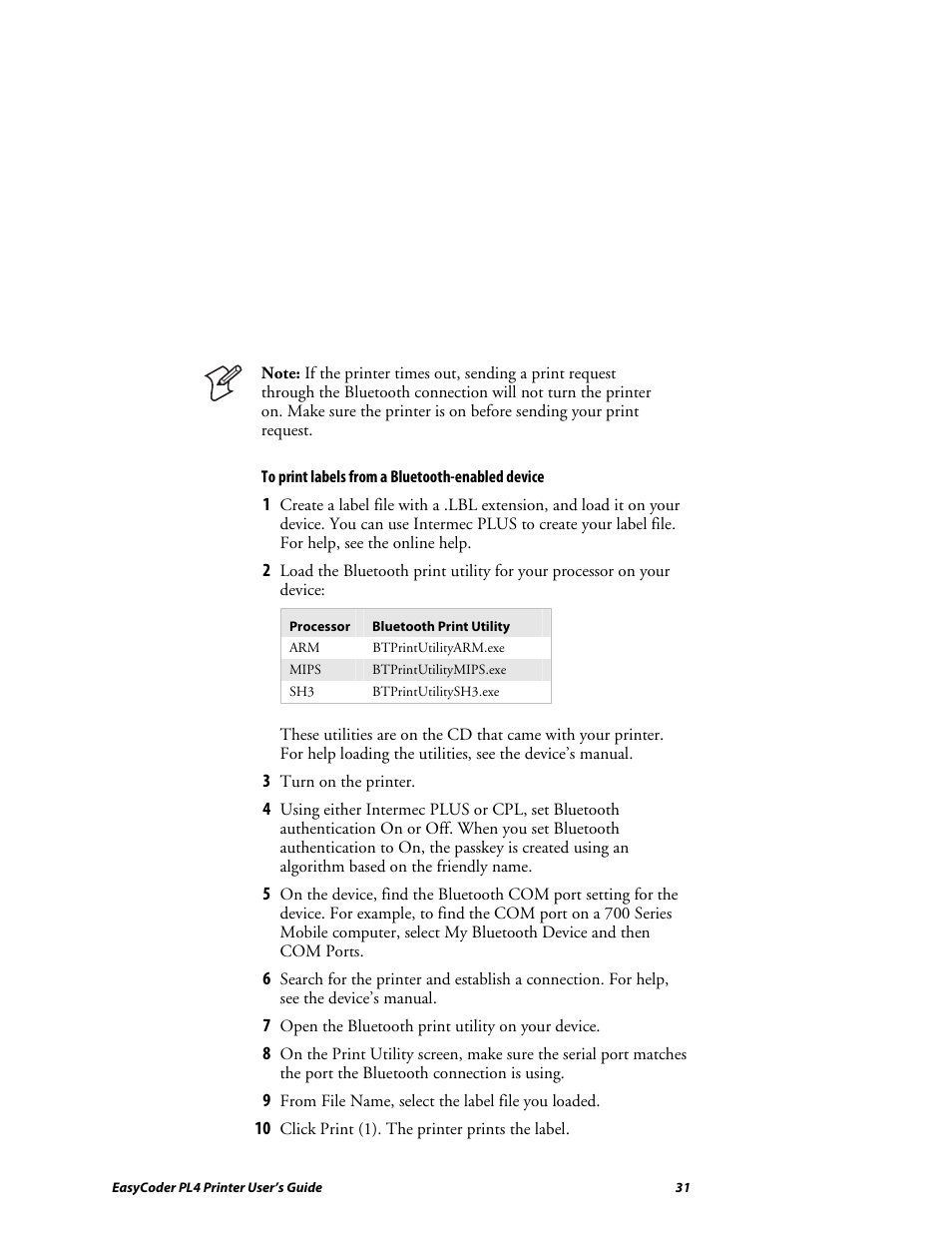 Intermec EASYCODER PL4 User Manual | Page 31 / 65
