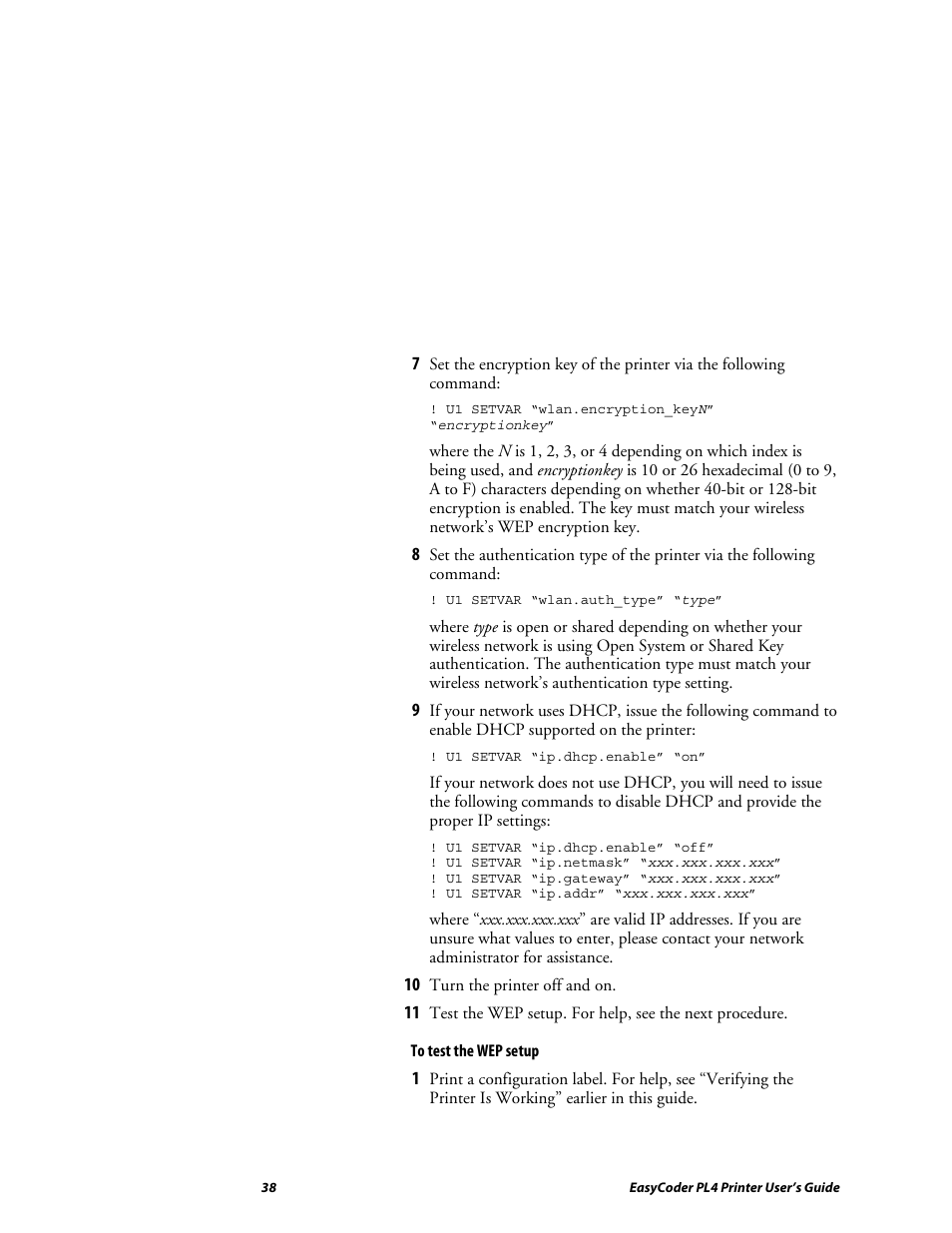 Intermec EASYCODER PL4 User Manual | Page 38 / 65