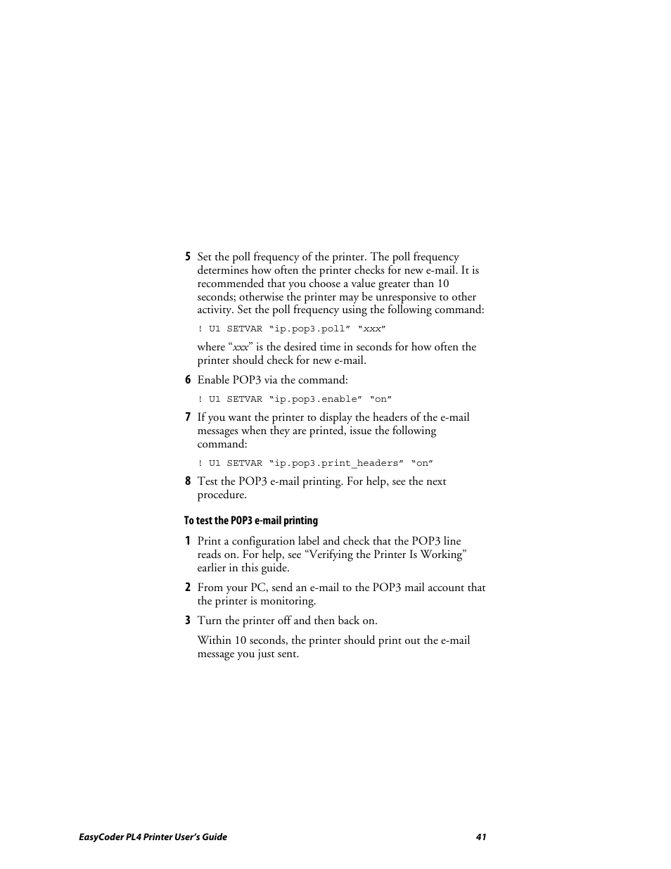 Setting up for ad hoc mode | Intermec EASYCODER PL4 User Manual | Page 41 / 65