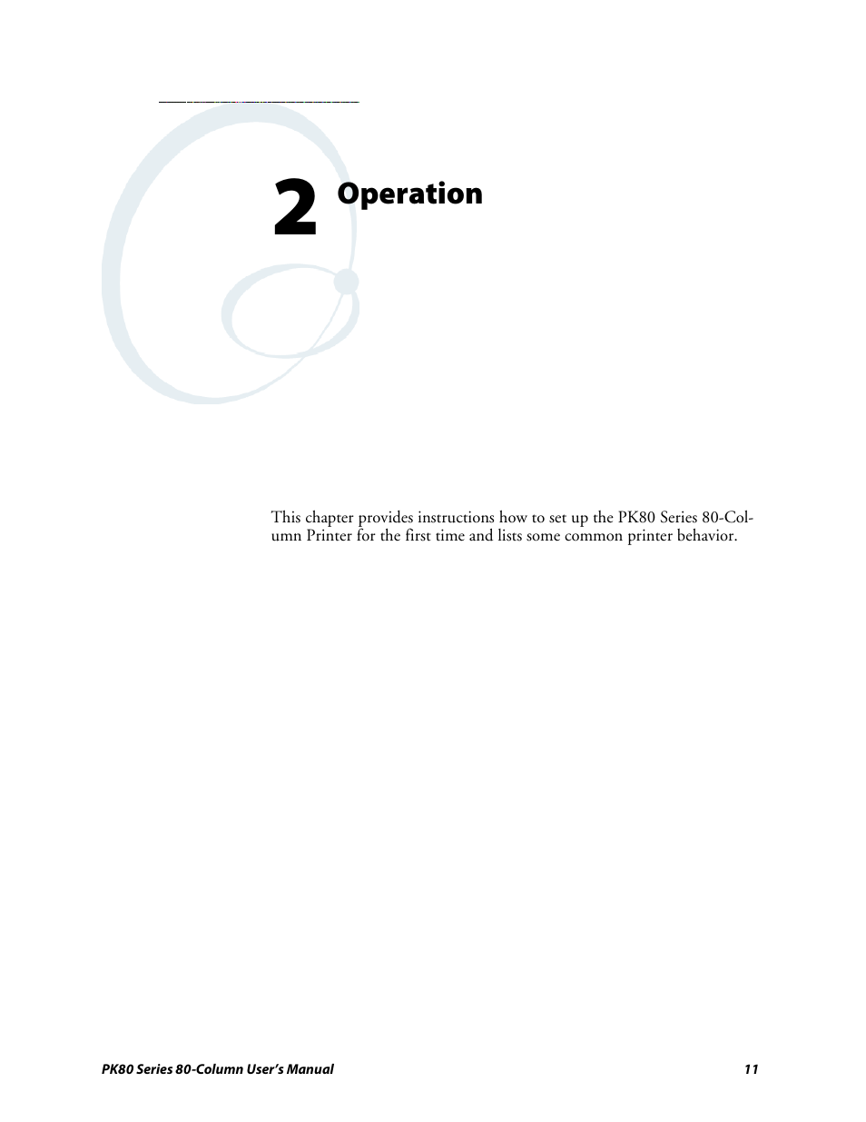 Chapter 2: operation | Intermec PK80 User Manual | Page 23 / 84