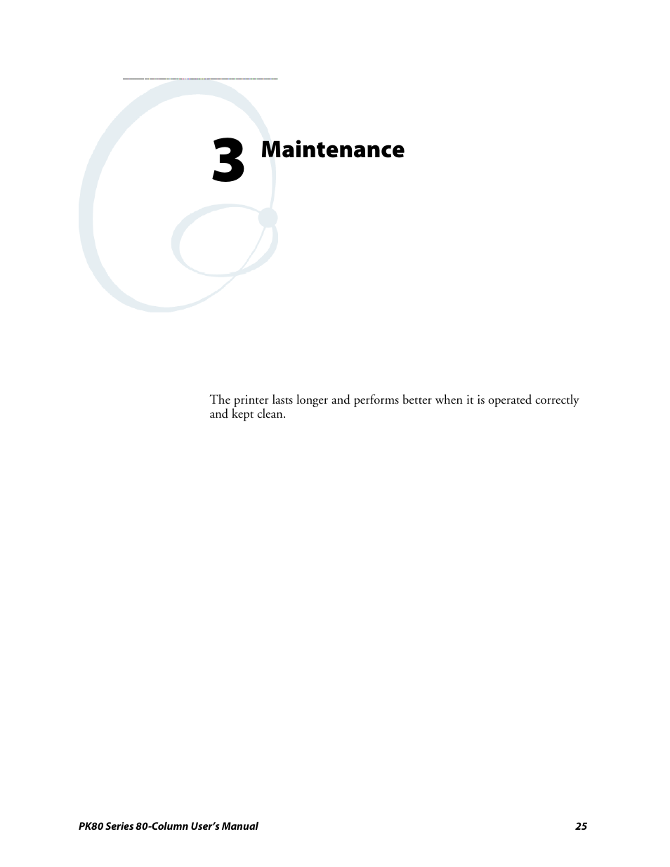 Chapter 3: maintenance | Intermec PK80 User Manual | Page 37 / 84