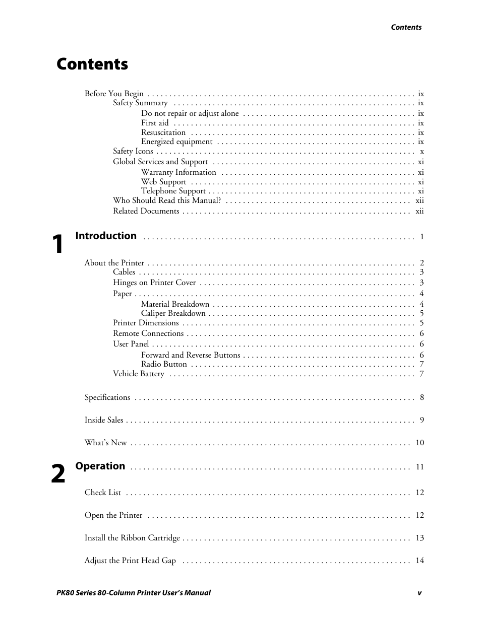 Intermec PK80 User Manual | Page 5 / 84