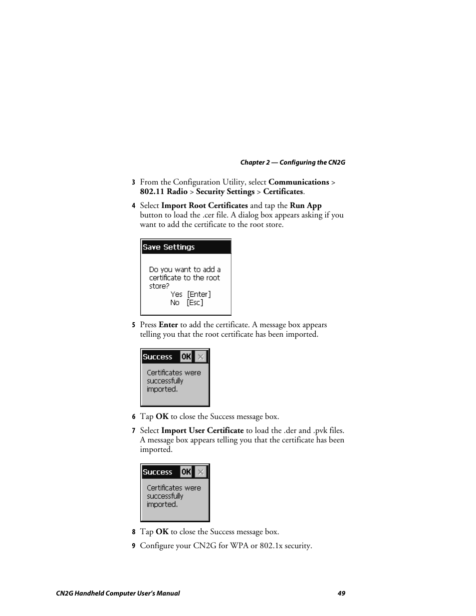 Intermec CN2G User Manual | Page 61 / 102