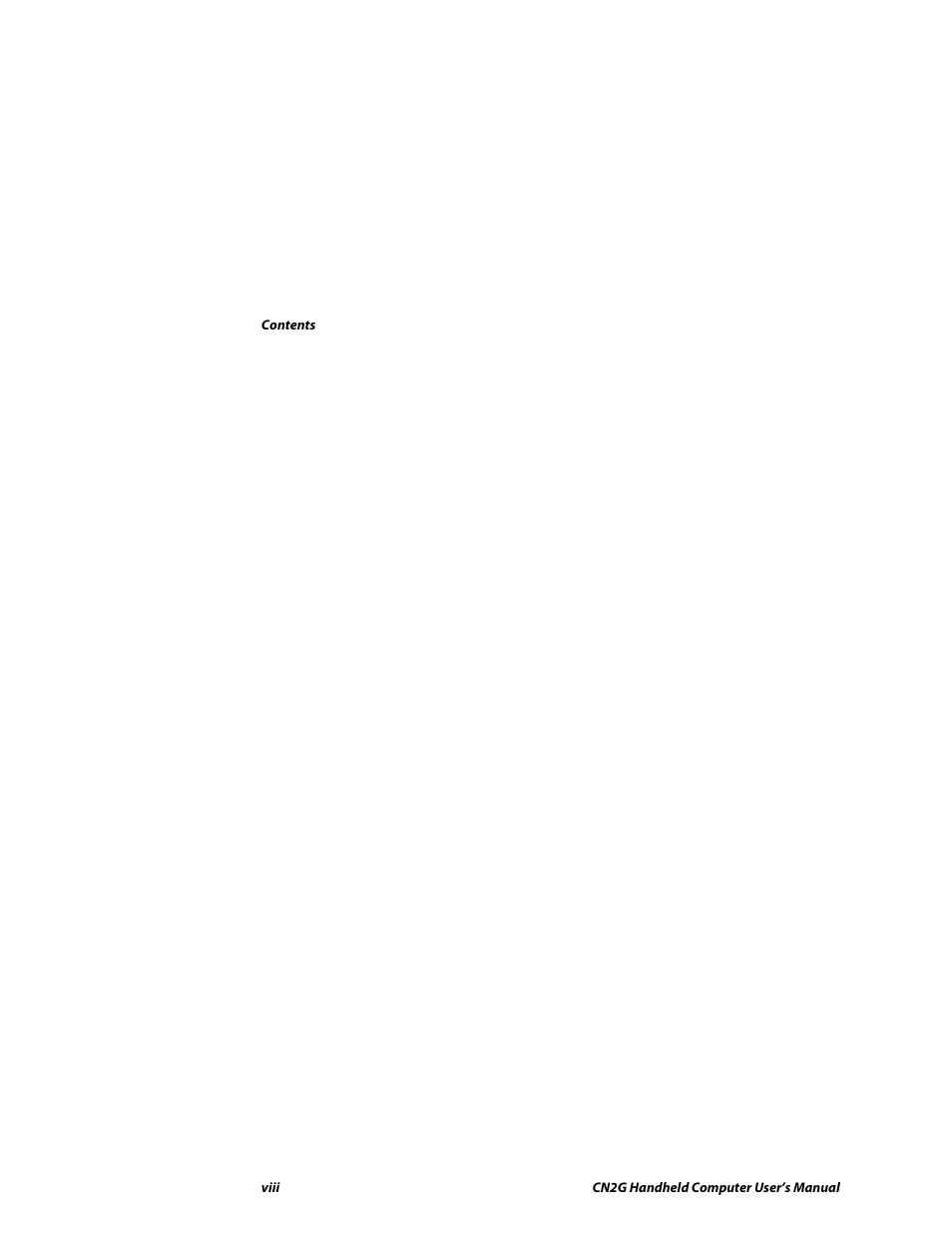 Intermec CN2G User Manual | Page 8 / 102