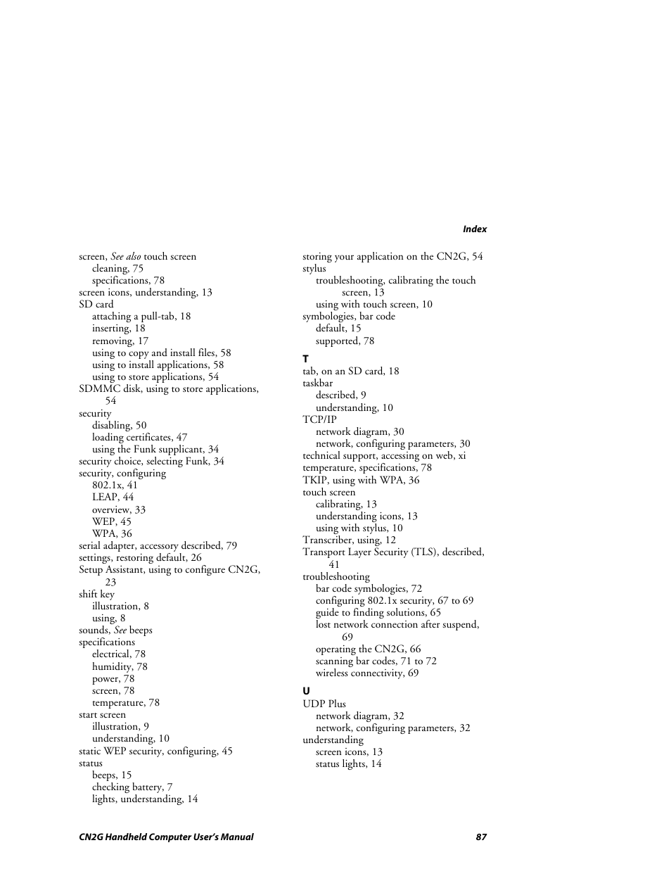 Intermec CN2G User Manual | Page 99 / 102
