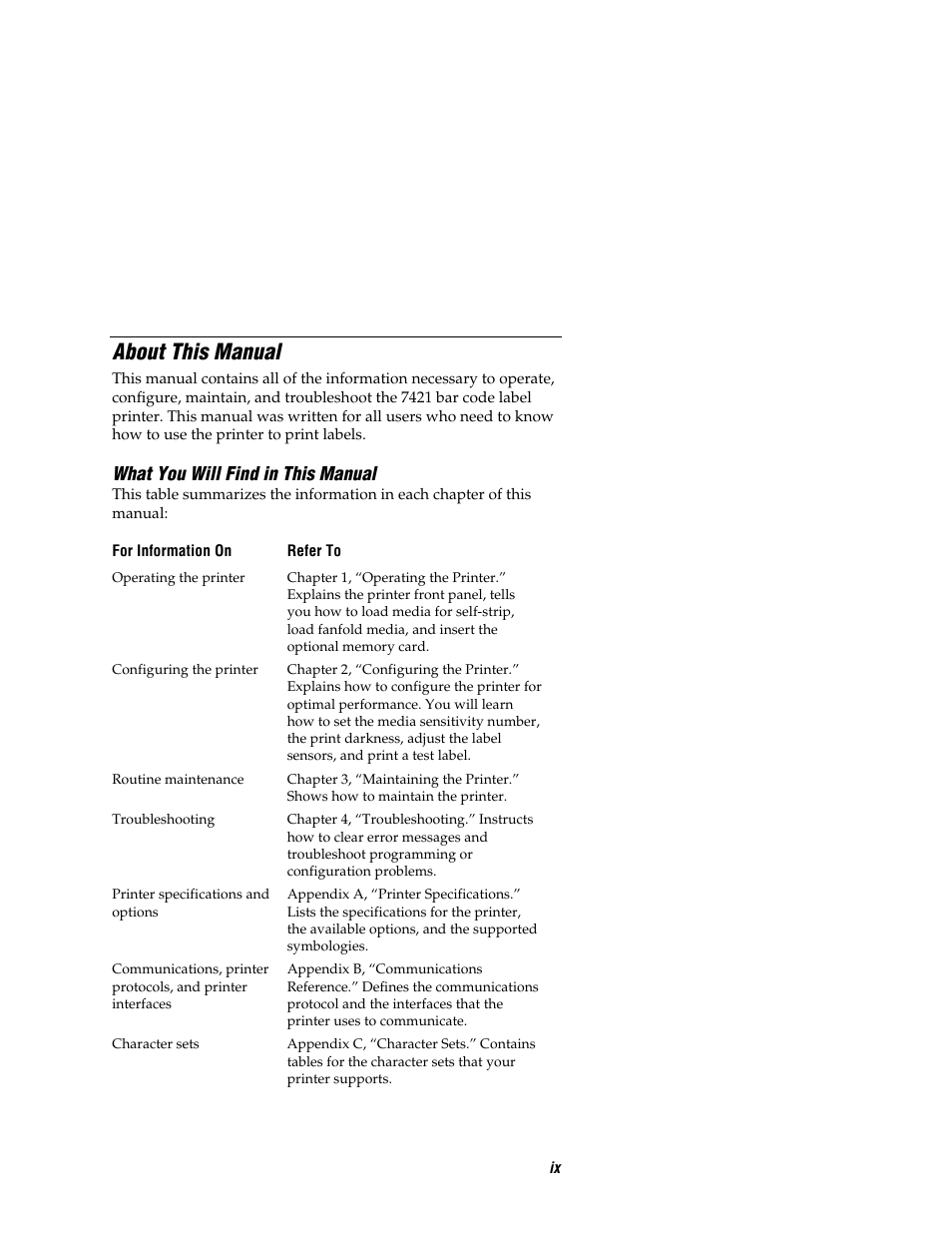 About this manual, What you will find in this manual | Intermec EASYCODER 7421 User Manual | Page 9 / 98