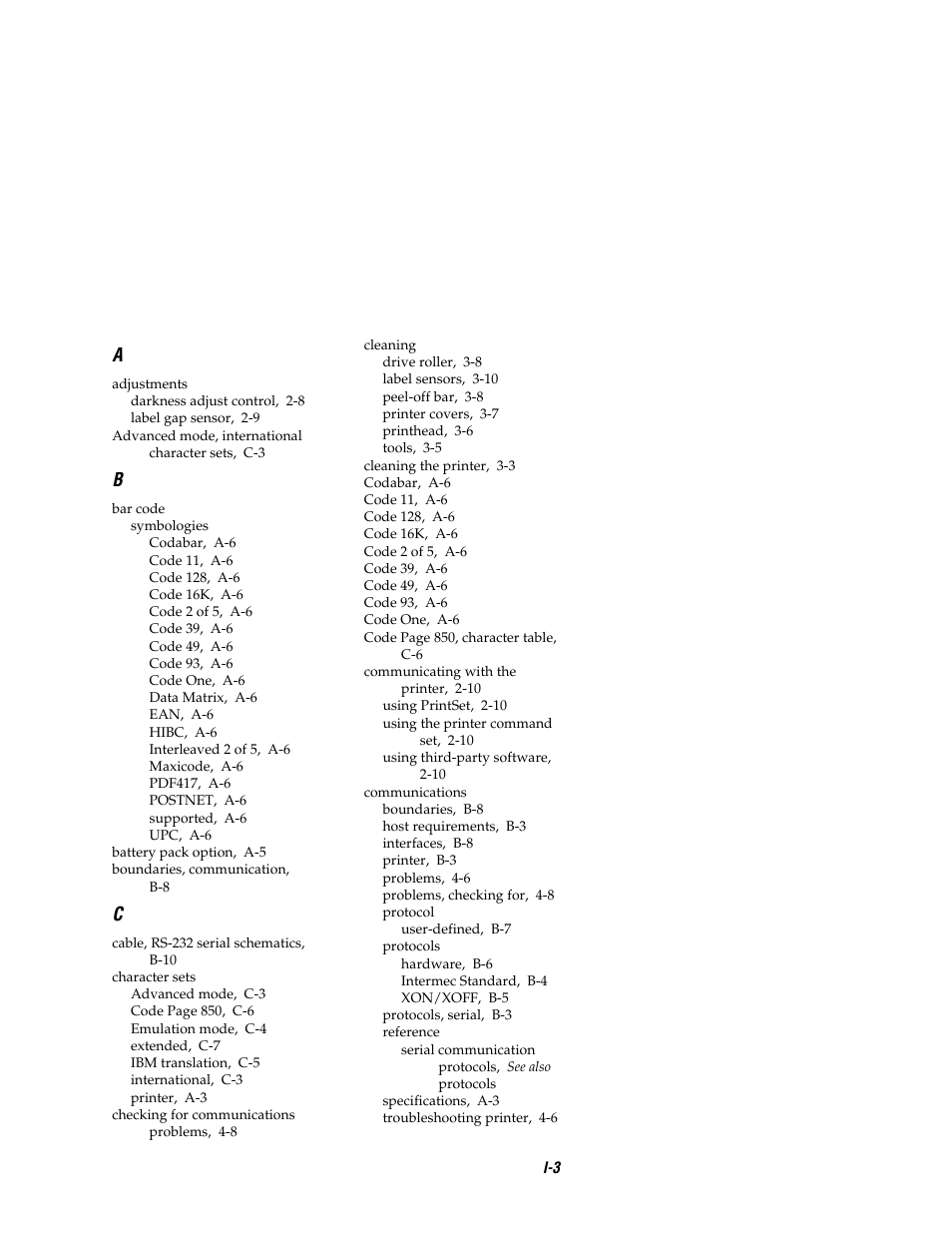 Intermec EASYCODER 7421 User Manual | Page 93 / 98