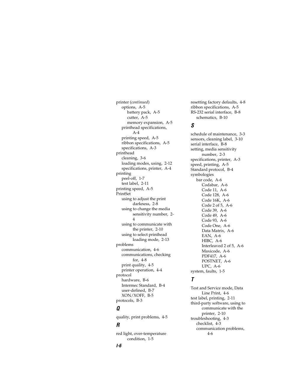 Intermec EASYCODER 7421 User Manual | Page 96 / 98