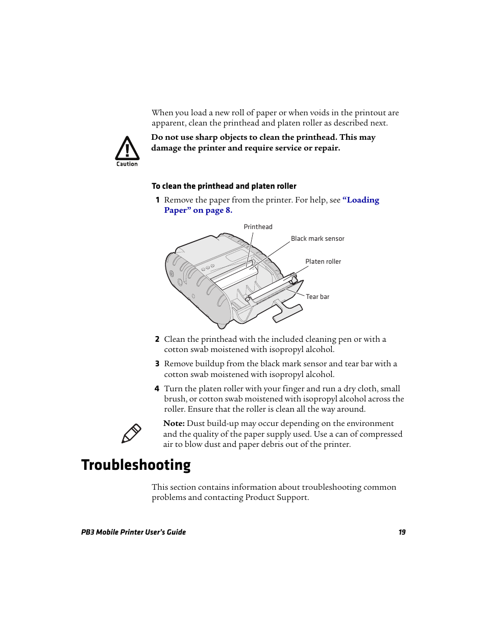 Troubleshooting | Intermec Mobile PB3 User Manual | Page 29 / 38