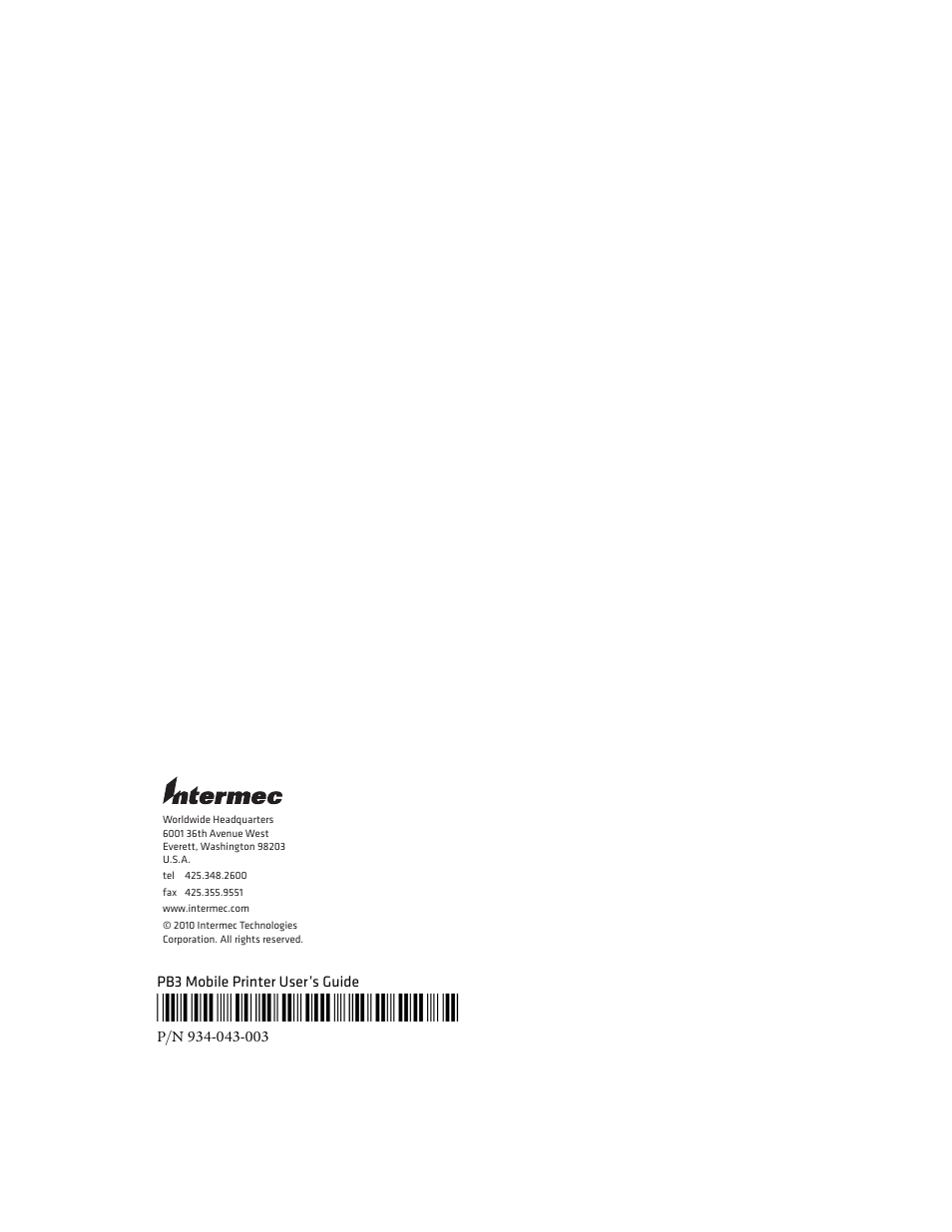 Intermec Mobile PB3 User Manual | Page 38 / 38