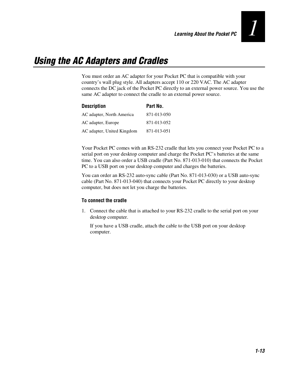 Using the ac adapters and cradles | Intermec 70 User Manual | Page 25 / 134