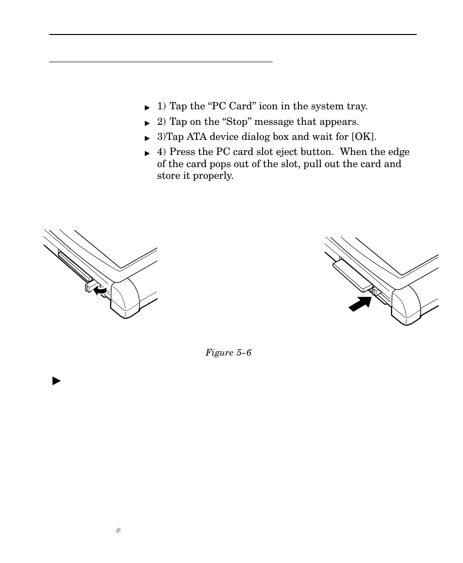 Removing a card, Removing a pc card | Intermec NORAND 6642 User Manual | Page 65 / 77