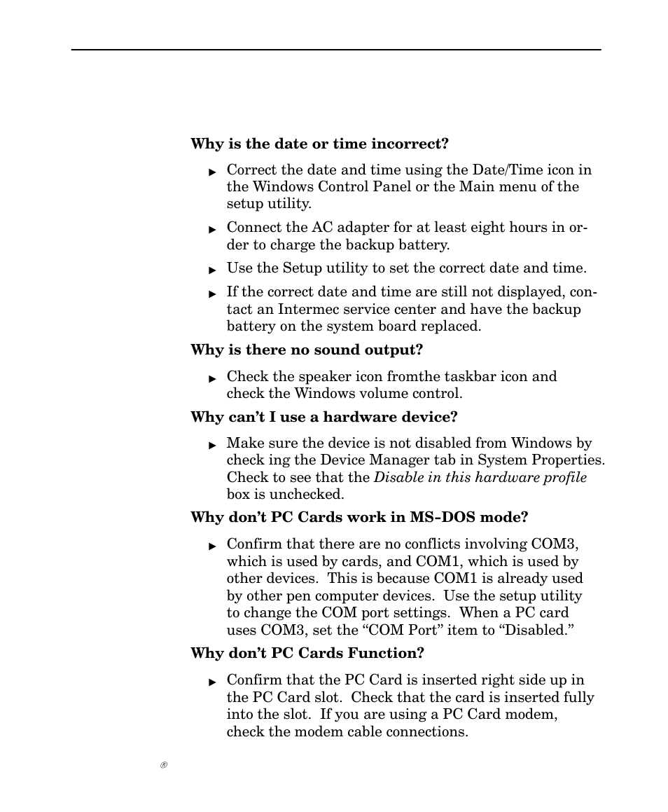 Other problems | Intermec NORAND 6642 User Manual | Page 75 / 77