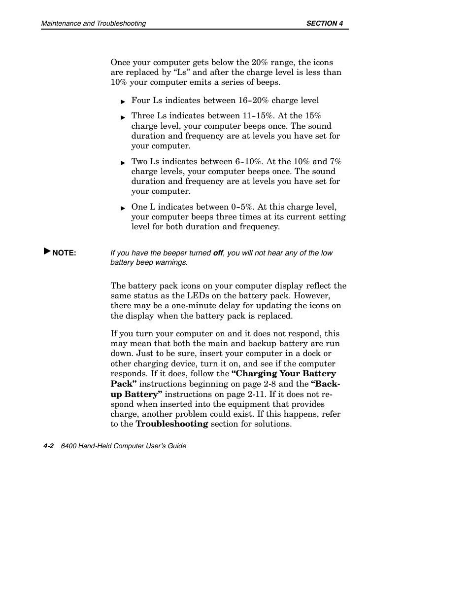 Intermec 6400 User Manual | Page 138 / 196