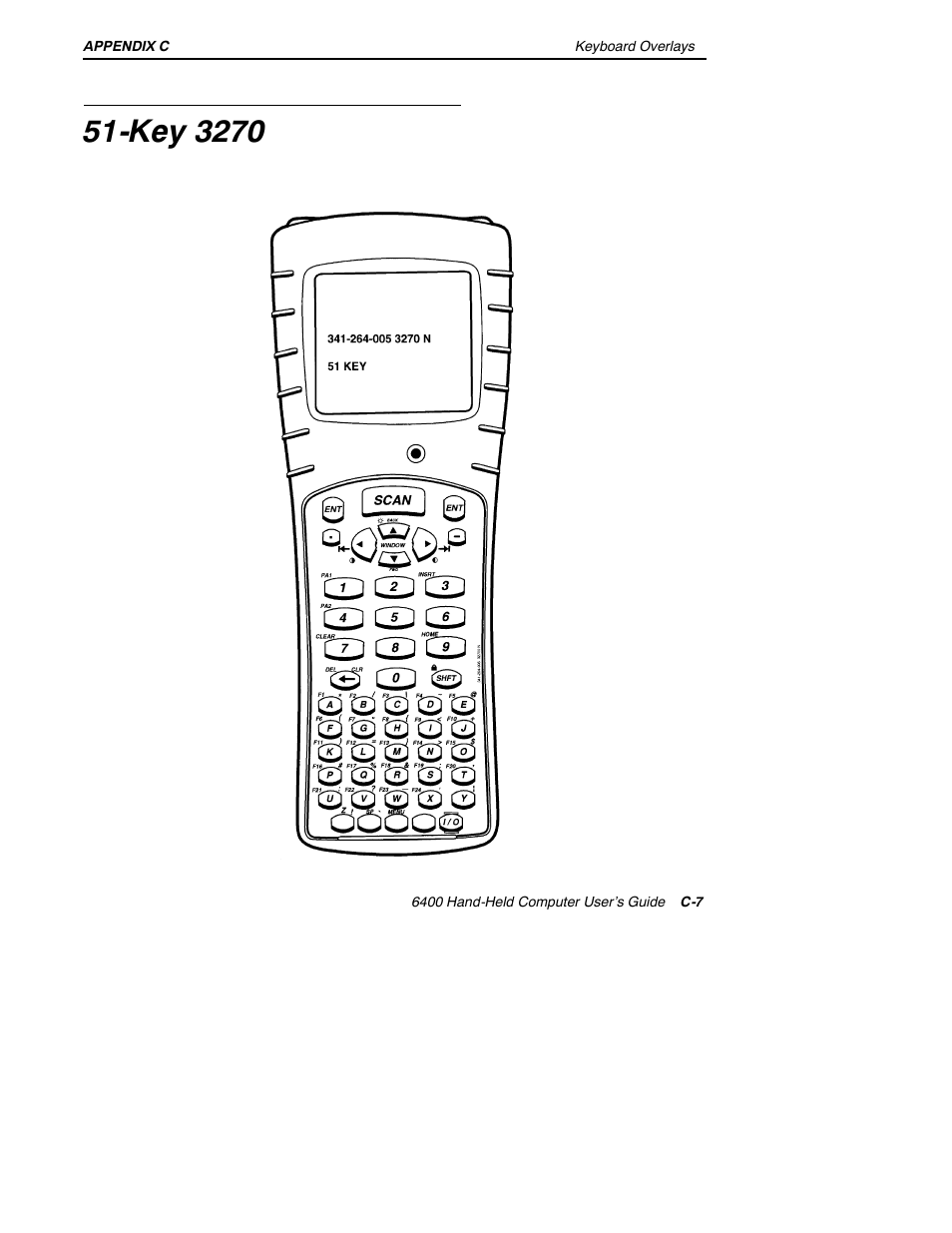 Key 3270 | Intermec 6400 User Manual | Page 187 / 196