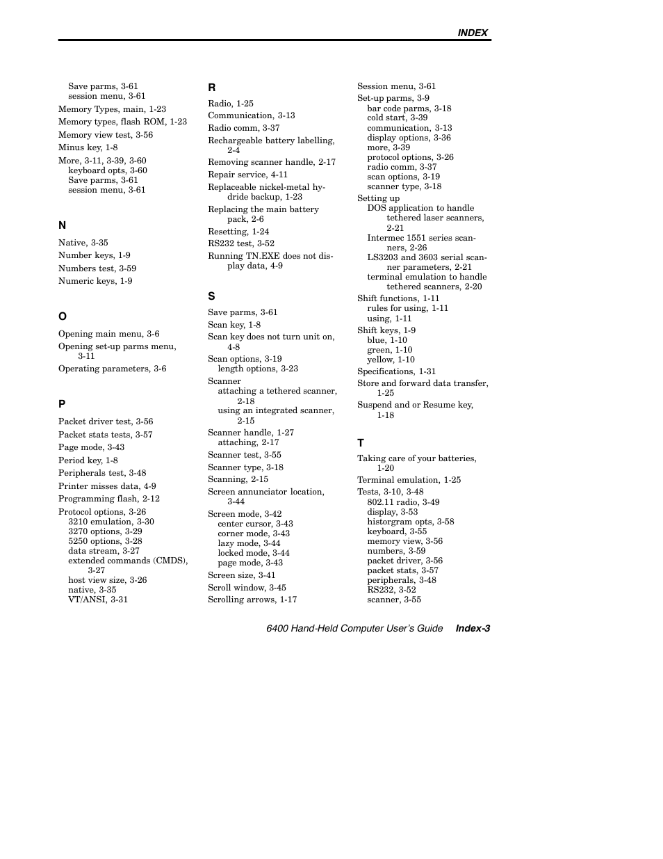 Intermec 6400 User Manual | Page 195 / 196