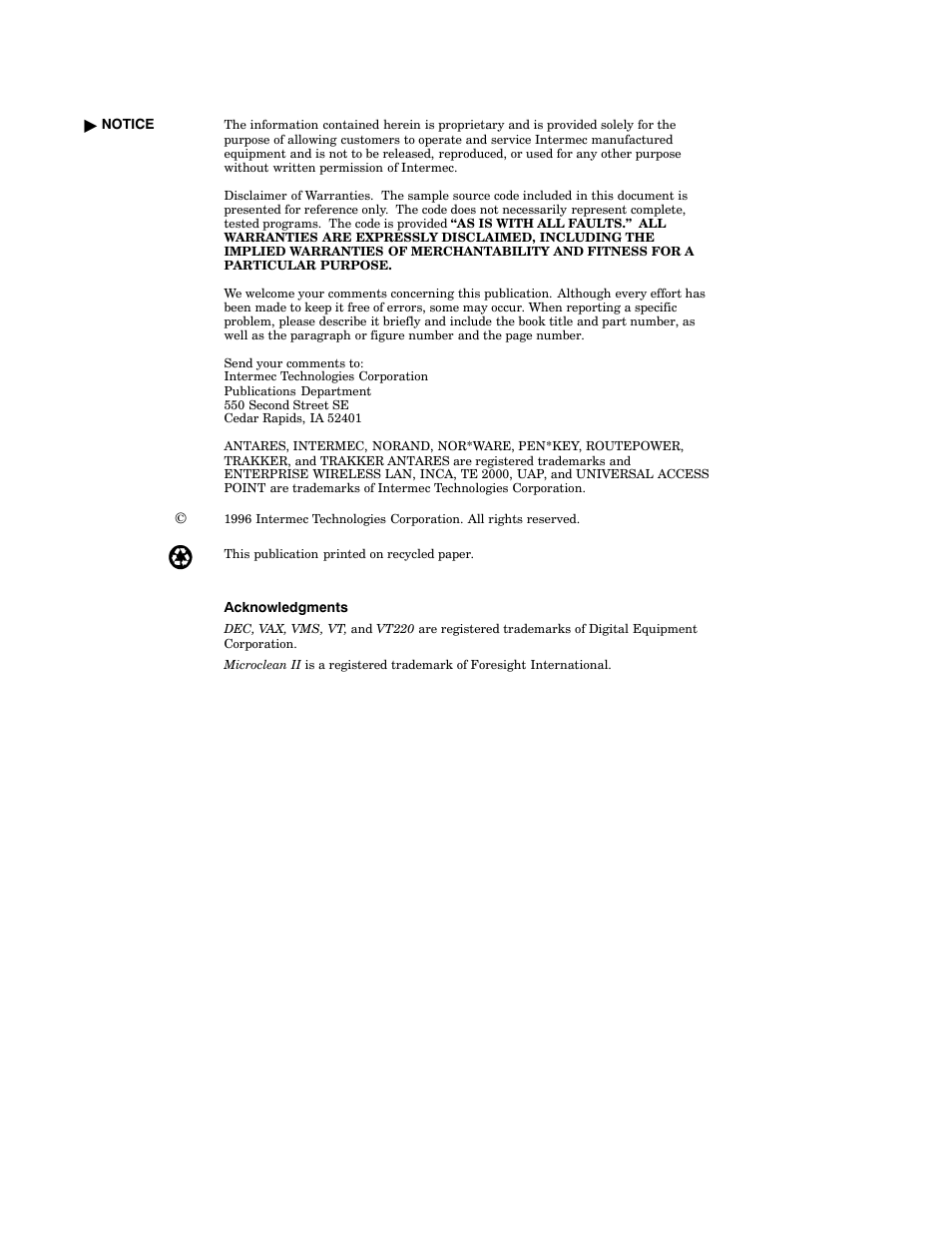 Intermec 6400 User Manual | Page 2 / 196